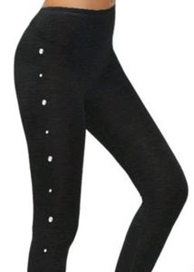 Black Leggings With Pearls