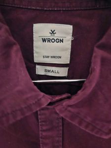 Wrogn Maroon Shirt For Men