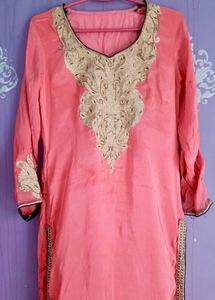 Elegant Pink Embroidered Kashmiri Suit
