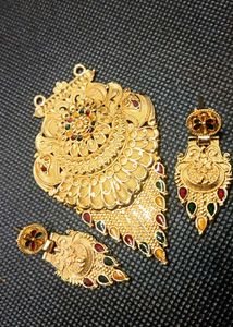 Gold Plated Necklace and Earring Set