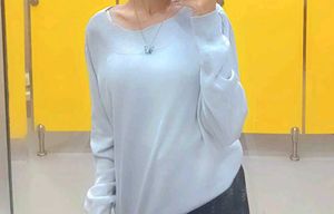 Gray Long Sleeve Knit Top