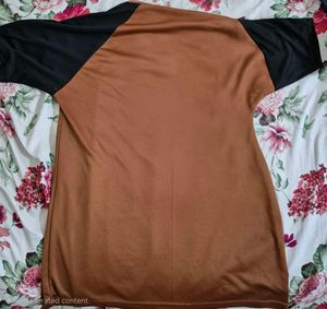 Brown &amp; Black Casual T-Shirt