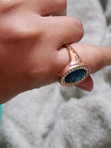 Shein Rose Gold Bluestone Ring