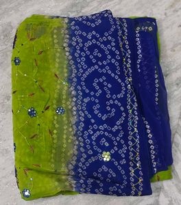 Green Floral Saree