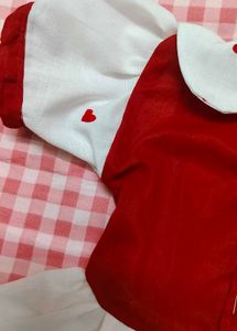 Cute Heart Print Baby Dress (Waist 24&#34;)