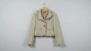 Tweed Fringed Blazer