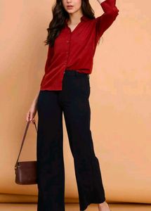 Burgundy Button-Down Shirt