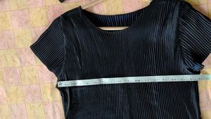 Pleated Black Dress