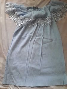 Blue Off Shoulder Top