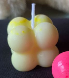 Yellow Bubble Candle