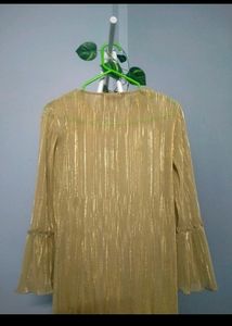 Golden Shimmery Top By Ann Springs 🧡