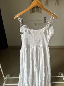 Swiss Dot Corset Ruffled Sleeveless Midi Dress