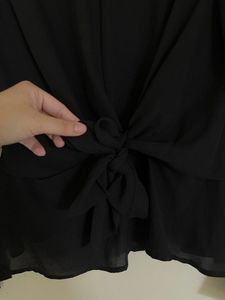 Forever 21 Black Solid Tie Top