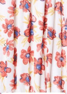 BRAND NEW People White Floral Dress Full Sleeves