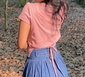 Pink Lace Trimmed Top