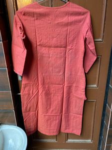 South Cotton Straight Kurta With One Side Pocket