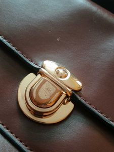 Brown PU Leather Crossbody Bag