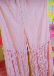 Pink Embellished Sharara Dress
