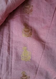 pink silk saree