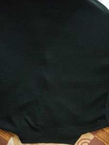 Black Zip-Up Polo Top