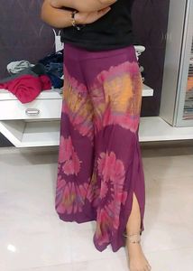 Bandhni Plazo Slit Both Leg Side
