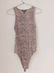 Animal Print Bodysuit Top