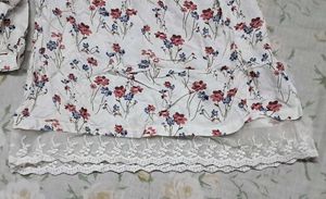 Floral Print Lace Top