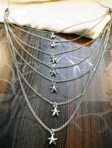 Seven Layered Chain With Star Pendant
