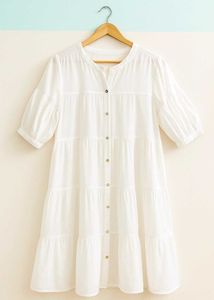White Tiered Dress
