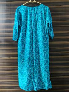 Elegant Blue Floral Kurta