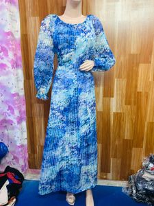 Blue Floral Maxi Dress