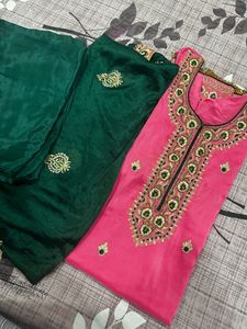 Rose Pink Heavy Plazzo Suit