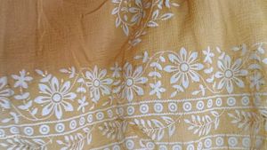 Mustard Floral Print Dupatta
