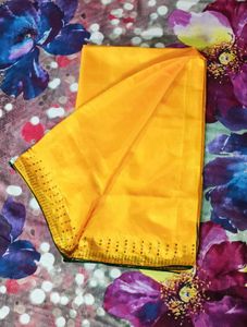 Yellow Embellished Saree