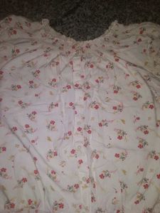 White Floral Top