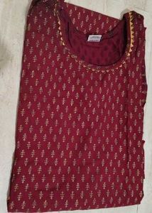 Elegant Maroon &amp; Gold Kurta