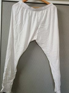 (Freesize Fits M To XL) White Patiyala