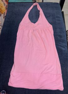Pink halter neck top