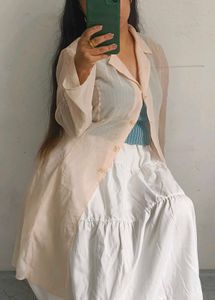 Vintage  Pink Sheer Shirt😍
