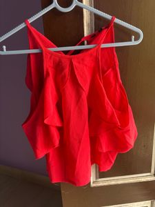 Magenta Ruffle Top
