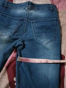 Blue Denim Capri Jeans