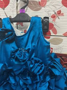 1-3 Yr Cute Blue Flower Girl Dress