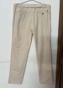 Beige Casual Pants