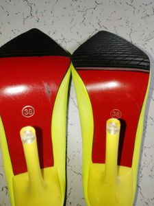 Neon Yellow Pointed Heels