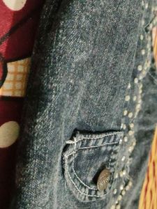 Denim Vest with Studs