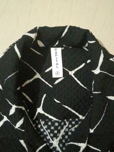 Patterned Black Shirt