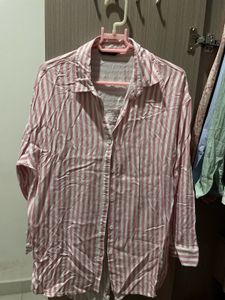 Stripped Pink Long Shirt