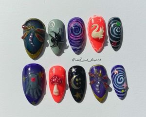 Forest fairy dragonfly Press on nails