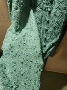 Elegant Green  chicken kari kurta