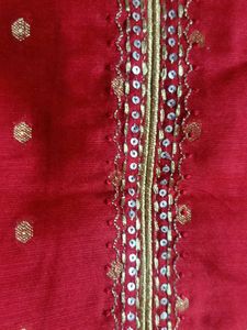 Biba Red &amp; Gold Embellished Kurta